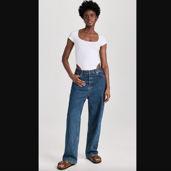 RE/DONE x Pamela Anderson Square Neck Thong Bodysuit M NWT - Picture 4 of 9